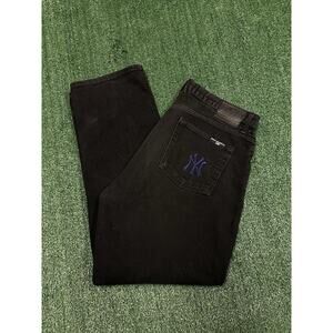 Vintage Polo Ralph Lauren New York Yankees Custom Black Jeans Relaxed 38x32 MLB